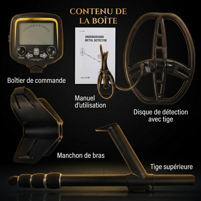 Détecteur de Métaux Haute Sensibilité – Or, Reliques & Trésors | Profondeur 1,5 m | Bobine DD 11"
